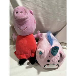 Set Of 2 Plush Pigs 8 “ To 12 “